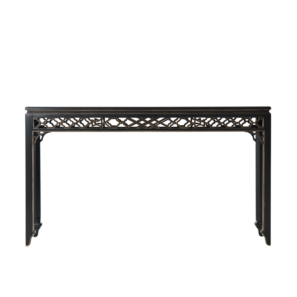 Long Hall Burl Console Table-Theodore Alexander-THEO-AL53059-Console Tables-3-France and Son