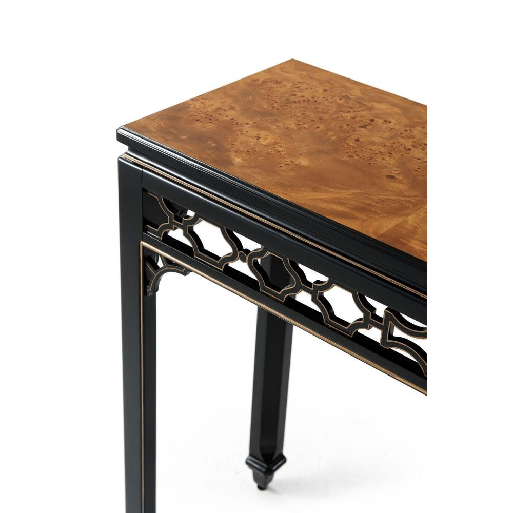 Long Hall Burl Console Table-Theodore Alexander-THEO-AL53059-Console Tables-4-France and Son