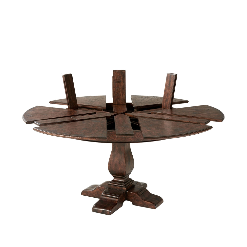 Victory Oak Jupe Dining Table-Theodore Alexander-THEO-AL54037-Dining Tables-3-France and Son