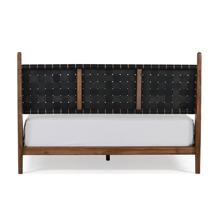 Cove Queen Bed – Black Leather-Union Home Furniture-UNION-BDM00017-Beds-6-France and Son