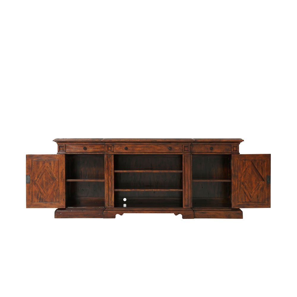 Country Entertainment TV cabinet-Theodore Alexander-THEO-CB62001-Media Storage / TV Stands-3-France and Son