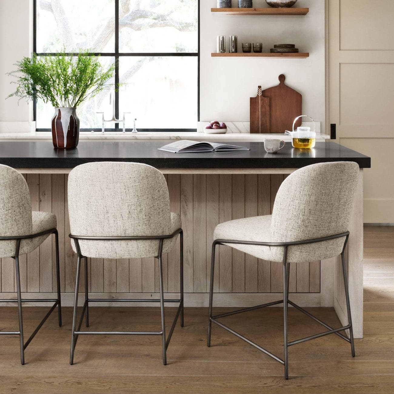 Astro Bar + Counter Stool-Four Hands-FH-CGRY-04518-1010P-Bar StoolsCounter-Lyon Pewter-2-France and Son