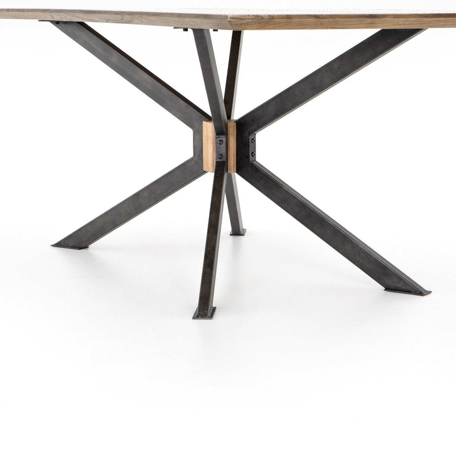 Spider Dining Table - Bright Brass Clad