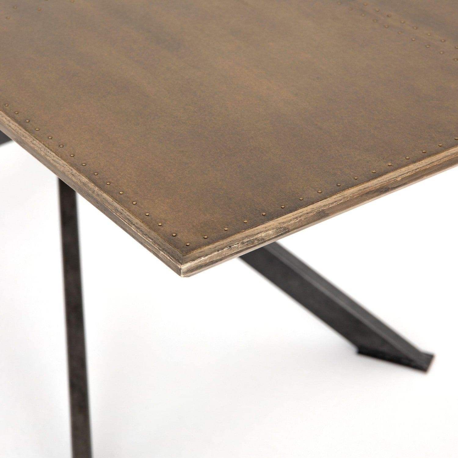 Spider Dining Table - Bright Brass Clad