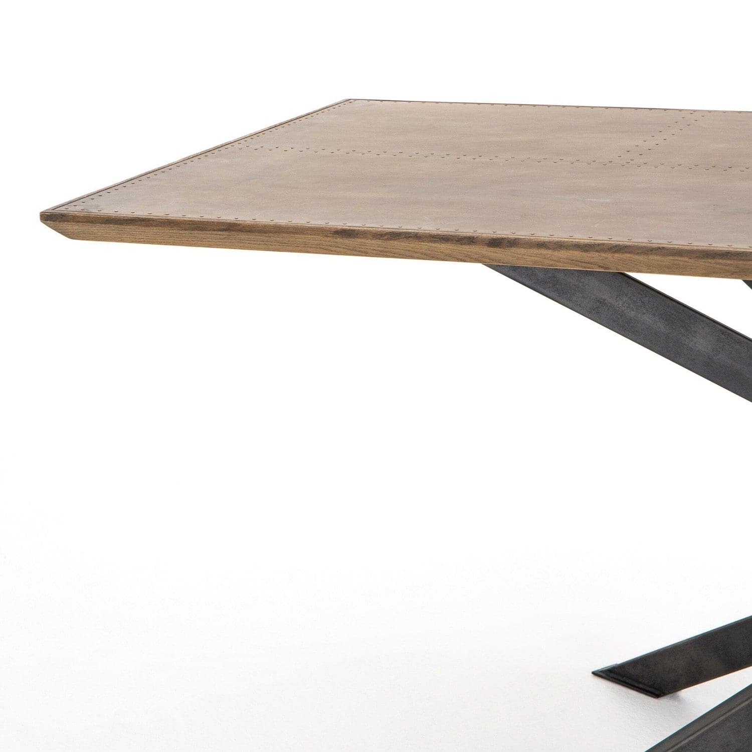 Spider Dining Table - Bright Brass Clad