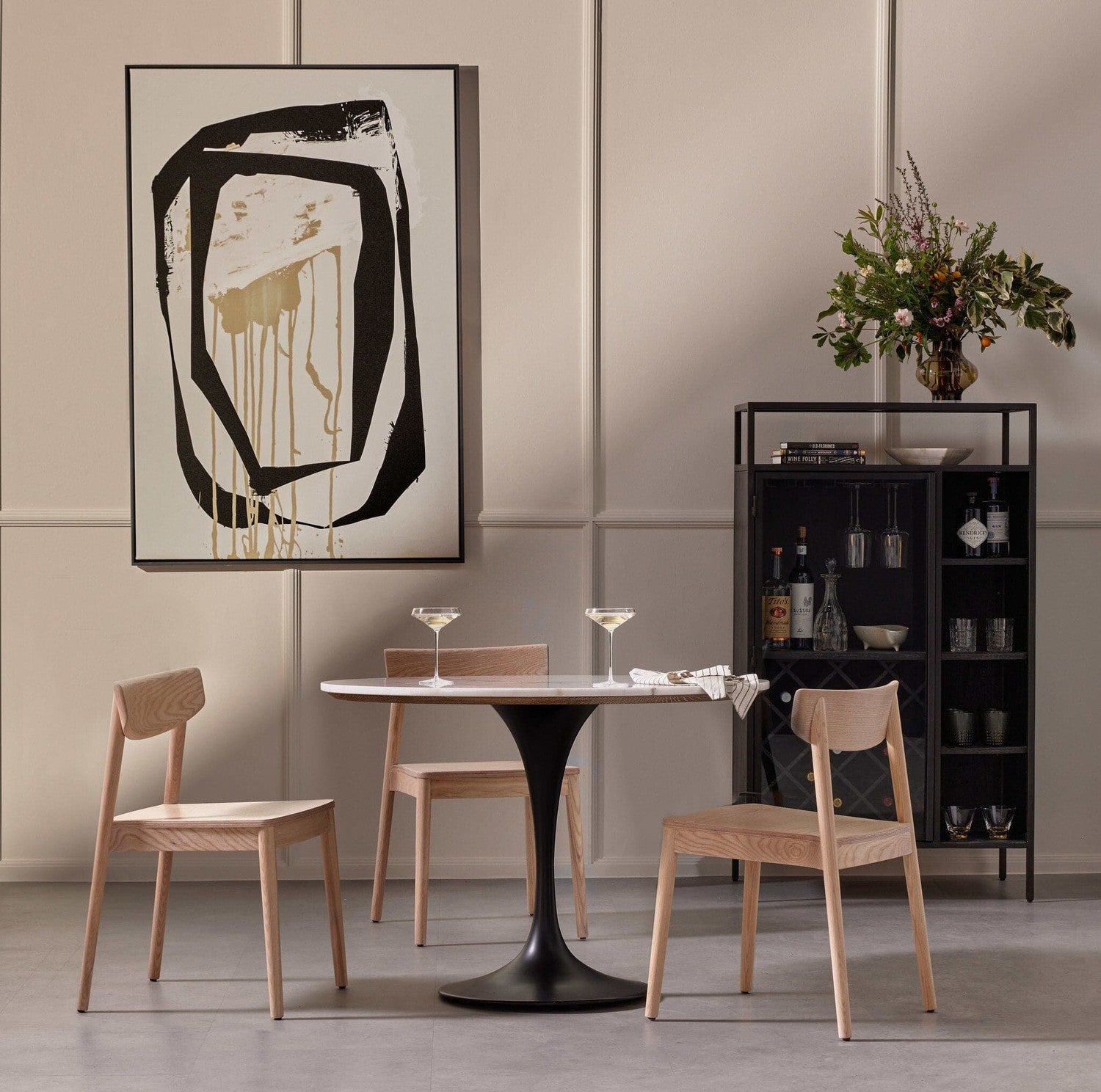 Powell Dining Table - White Marble