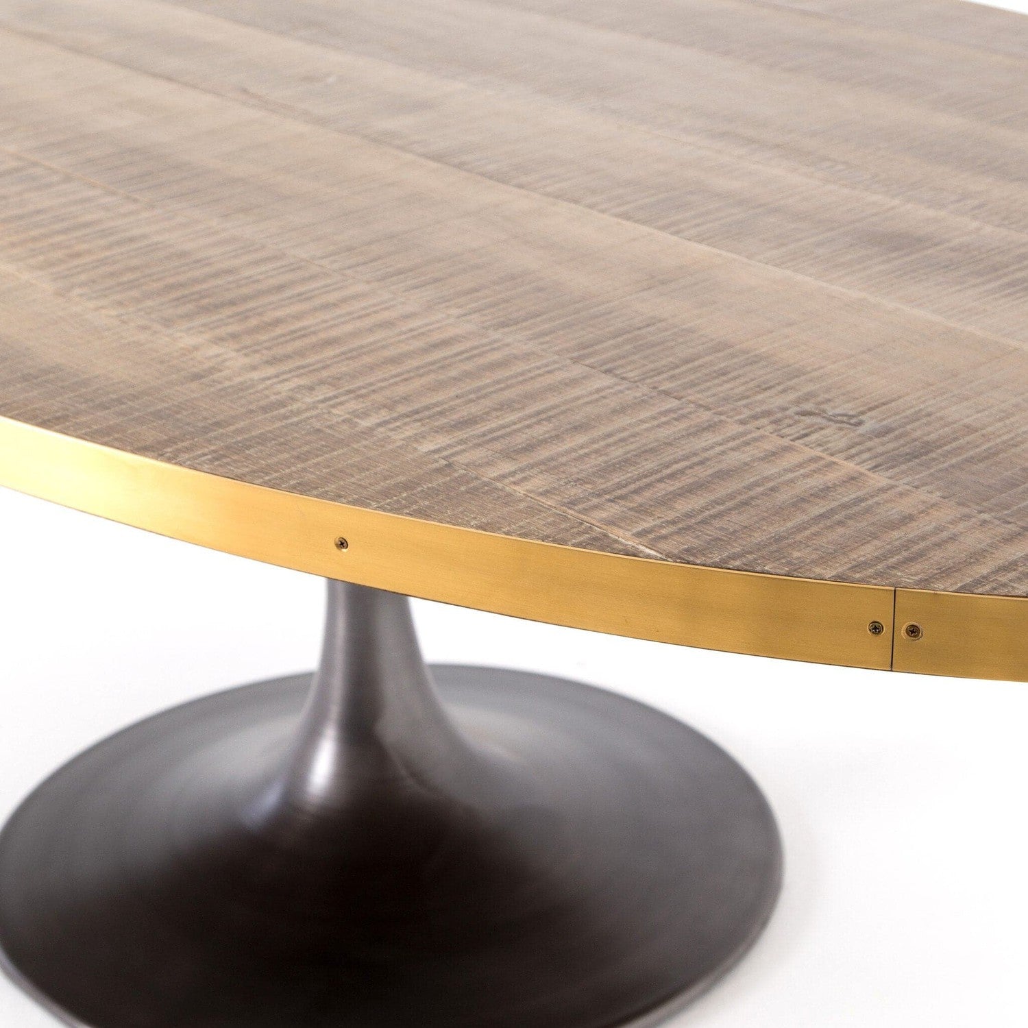 Evans Oval Dining Table - Reclaimed Burnt Oak