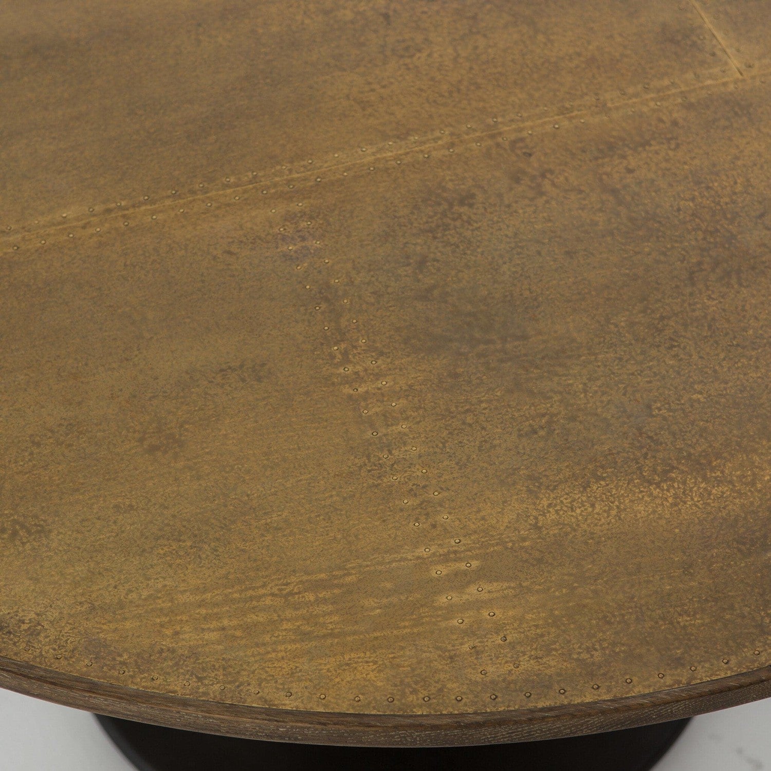 Powell Dining Table - Bright Brass Clad