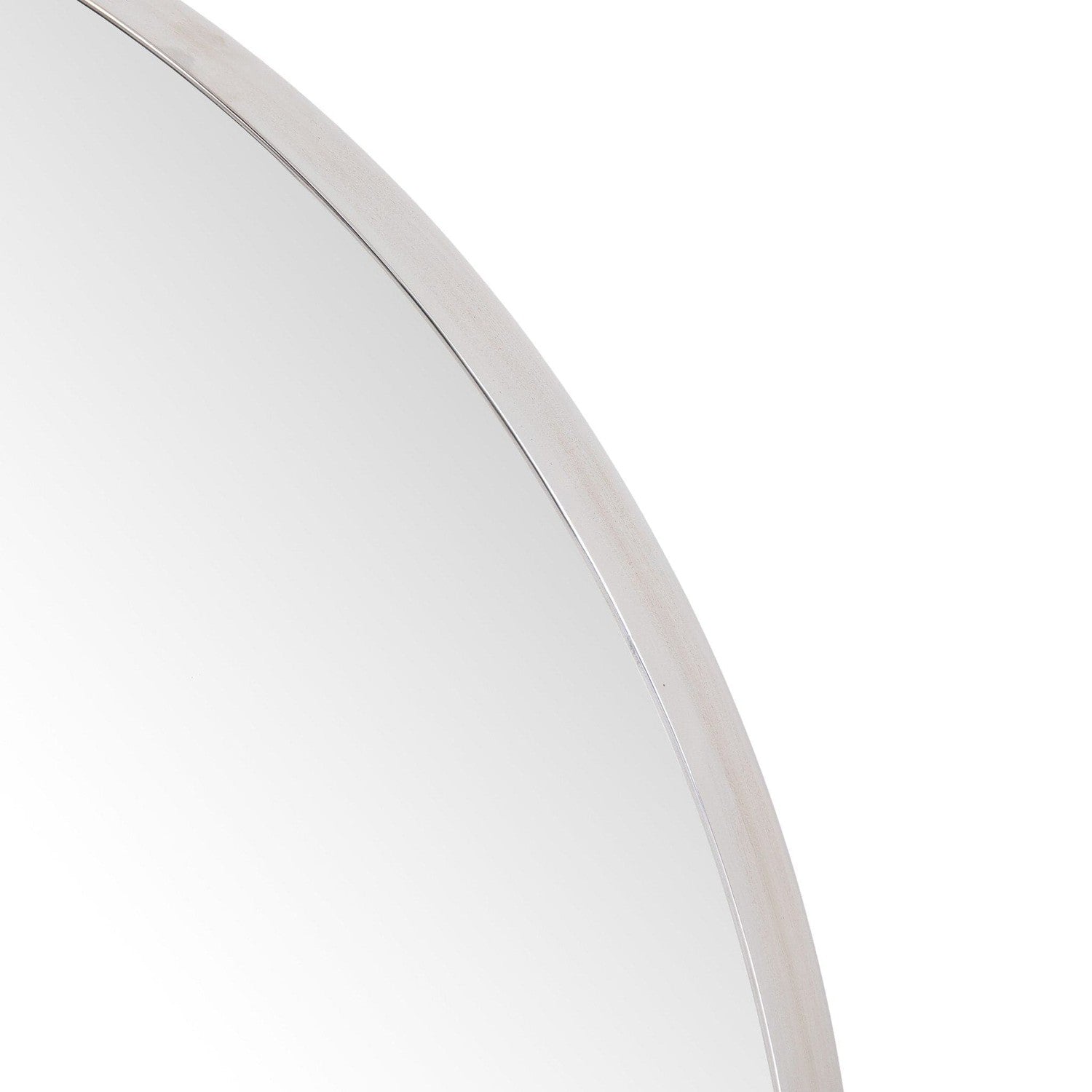 Bellvue Round Mirror - Shiny Steel