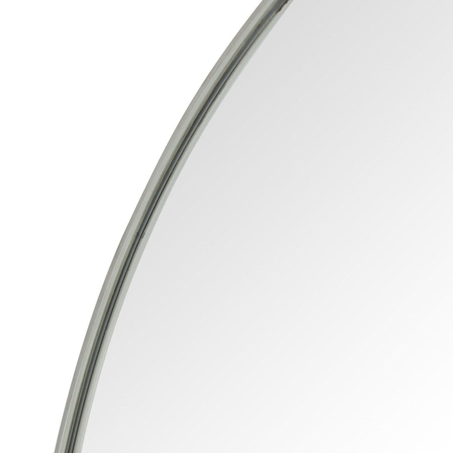 Bellvue Round Mirror - Shiny Steel