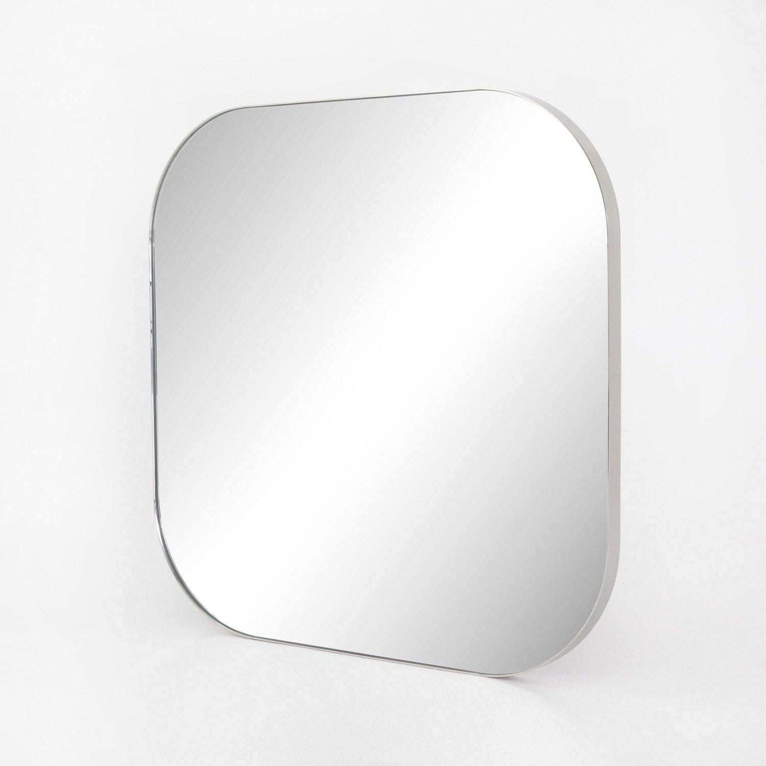 Bellvue Square Mirror - Shiny Steel