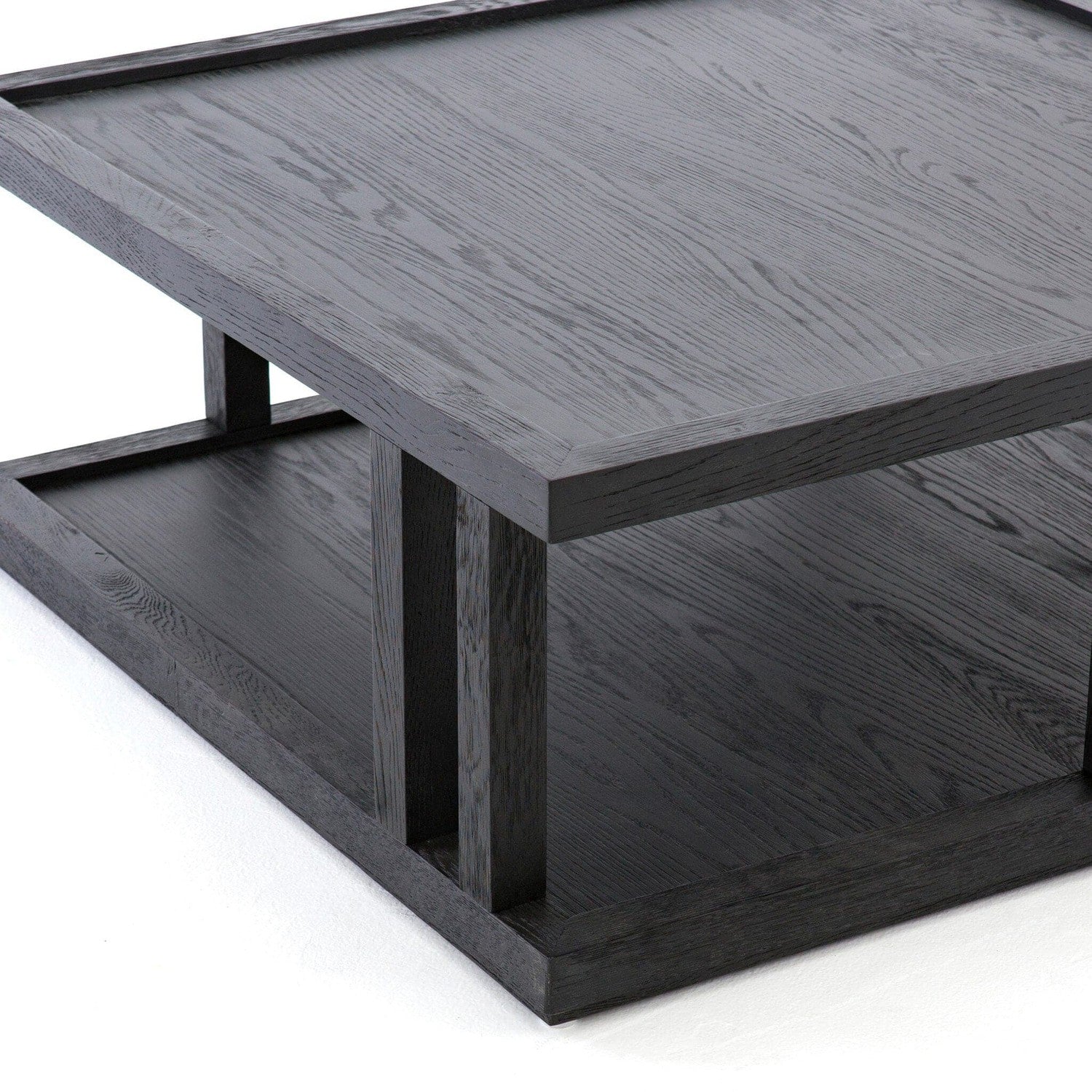 Charley Coffee Table - Drifted Matte Black Veneer