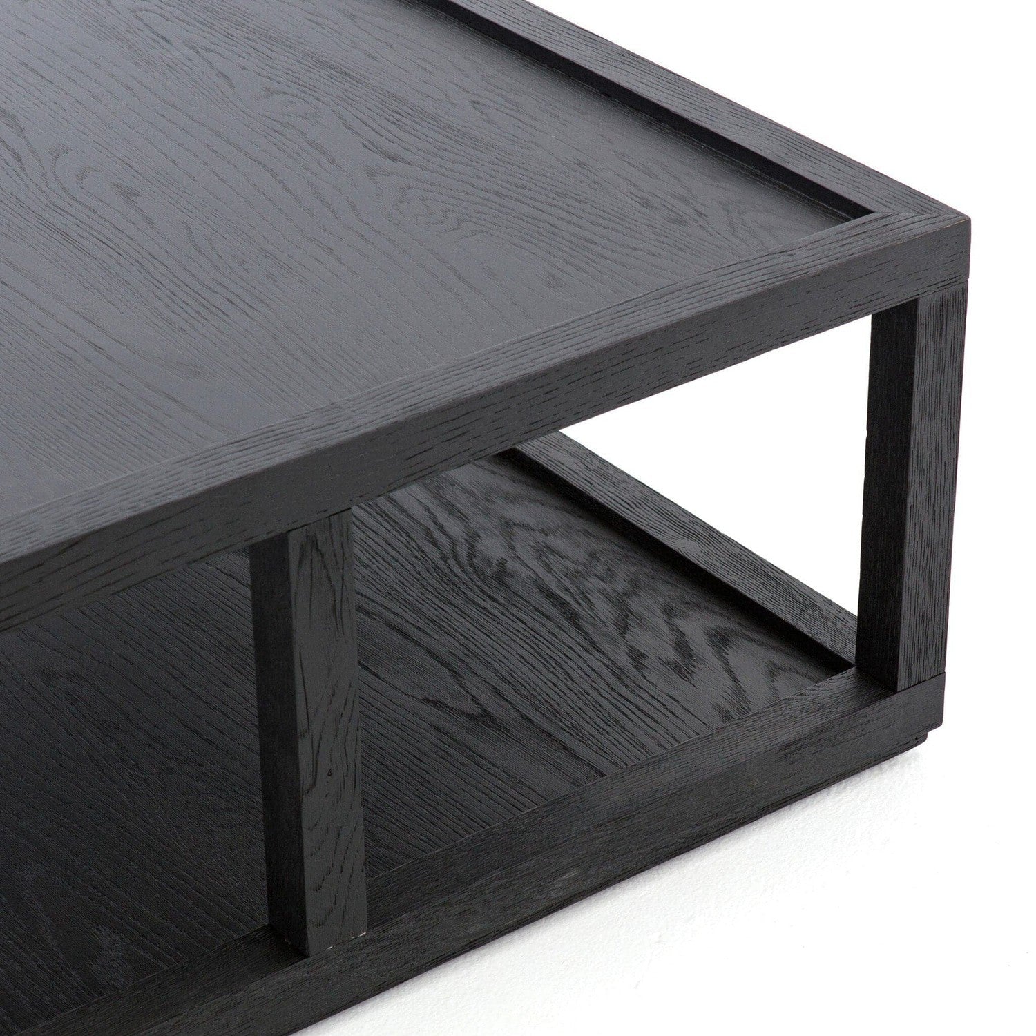 Charley Coffee Table - Drifted Matte Black Veneer