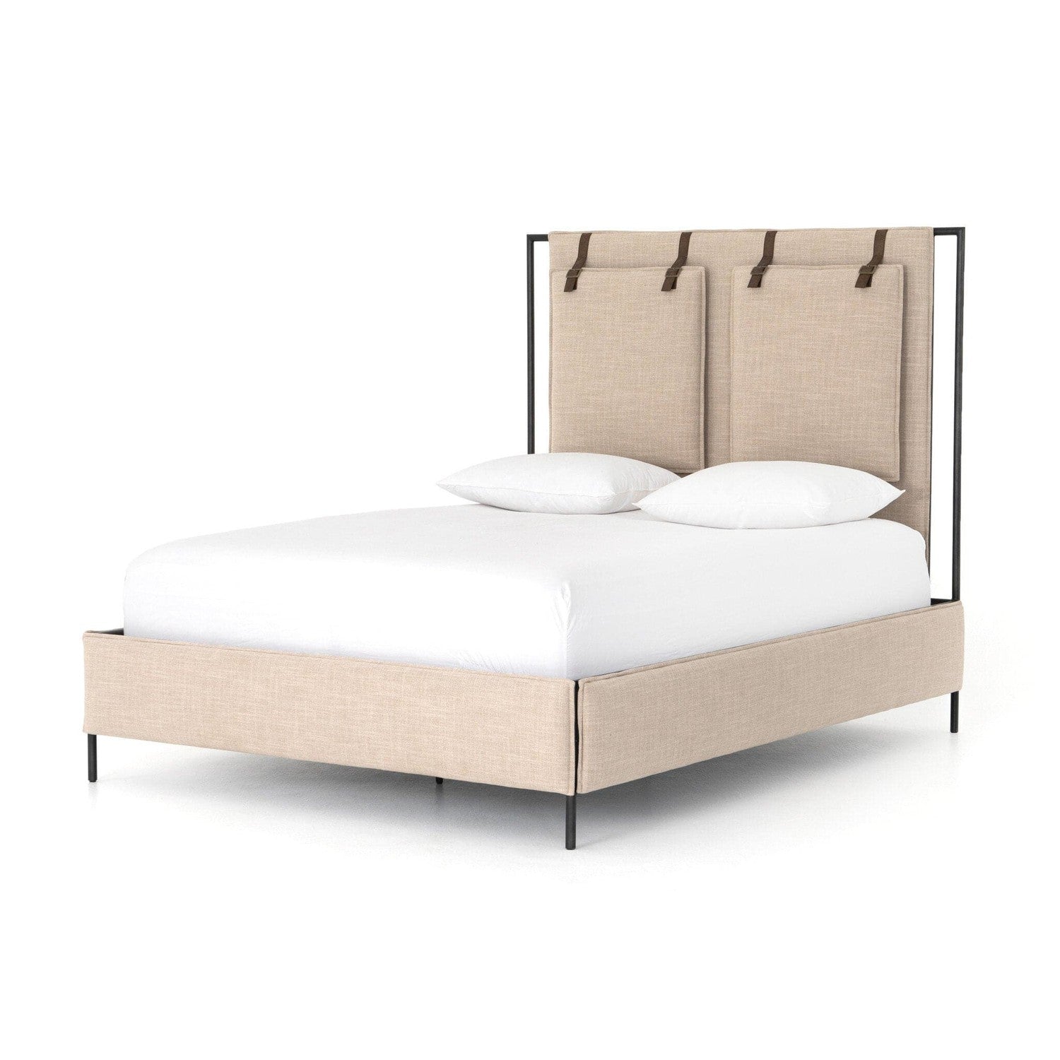 Leigh Upholstered Bed - Palm Ecru- King
