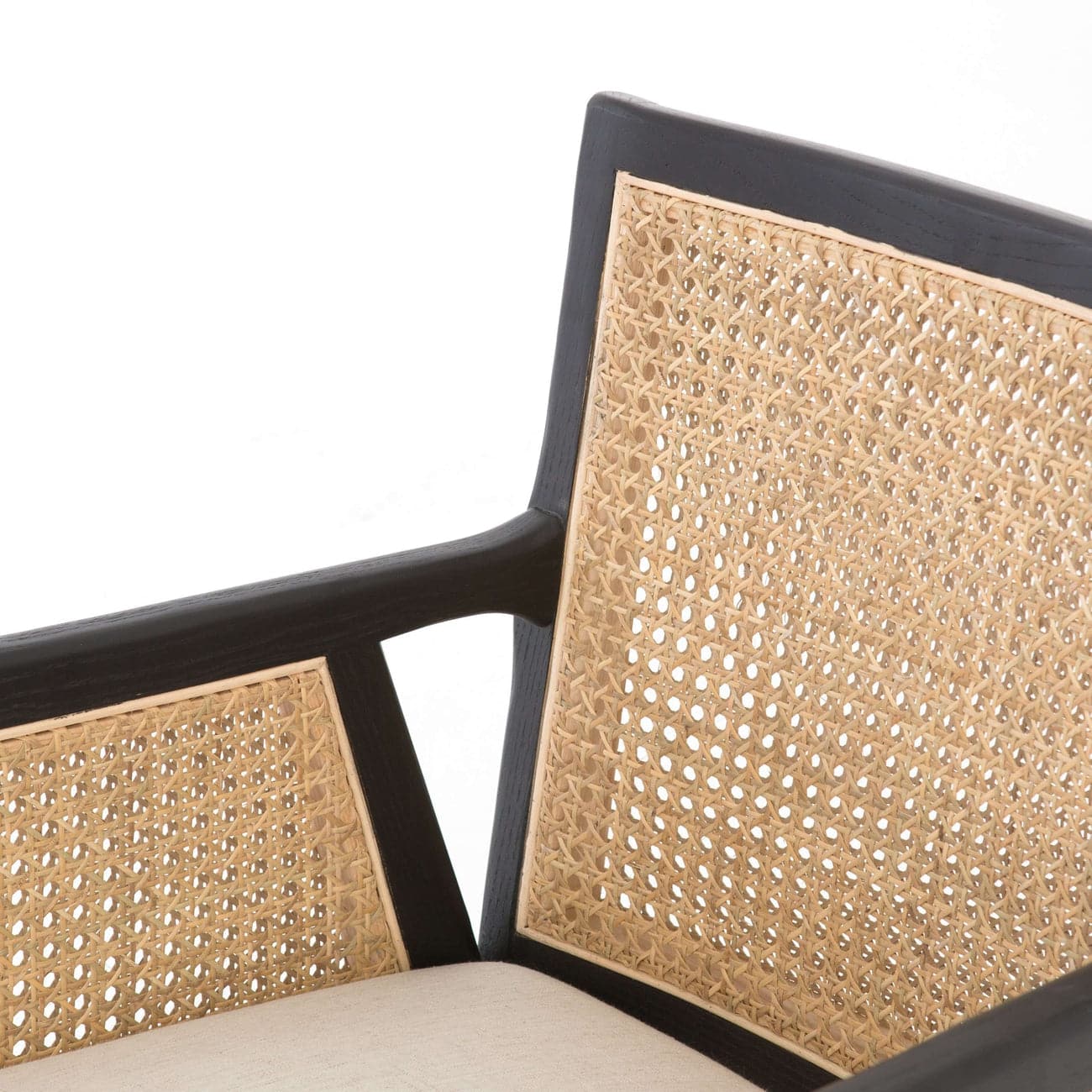Antonia Cane Dining Arm Chair-Four Hands-FH-101019-011-Dining ChairsBRUSHED EBONY-7-France and Son