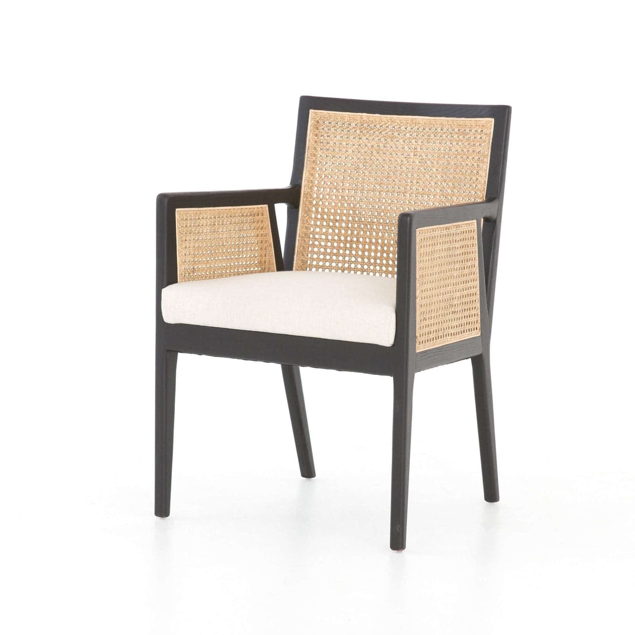 Antonia Cane Dining Arm Chair-Four Hands-FH-101019-011-Dining ChairsBRUSHED EBONY-1-France and Son