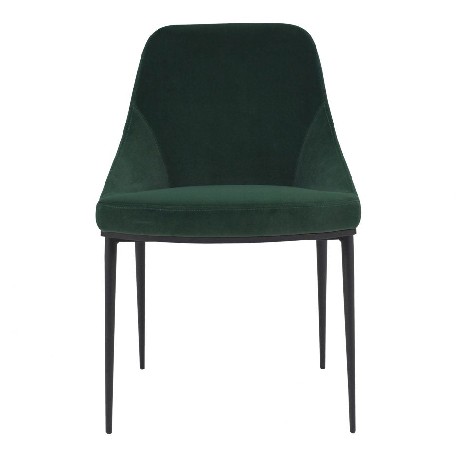 Sedona Dining Chair Green Velvet-Moes-MOE-EJ-1034-16-Dining Chairs-2-France and Son