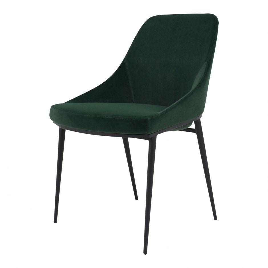 Sedona Dining Chair Green Velvet-Moes-MOE-EJ-1034-16-Dining Chairs-1-France and Son