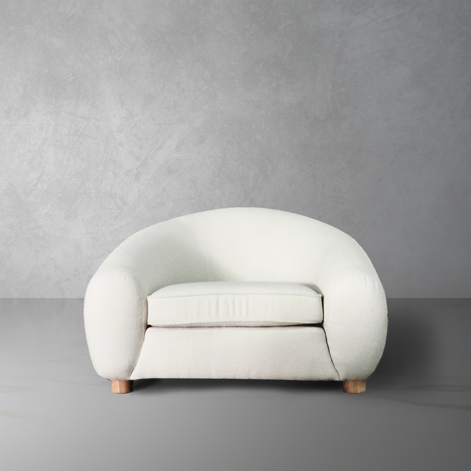 Jean Royere Polar Bear Lounge Chair-France & Son-F218541IVORY-Lounge Chairs-1-France and Son