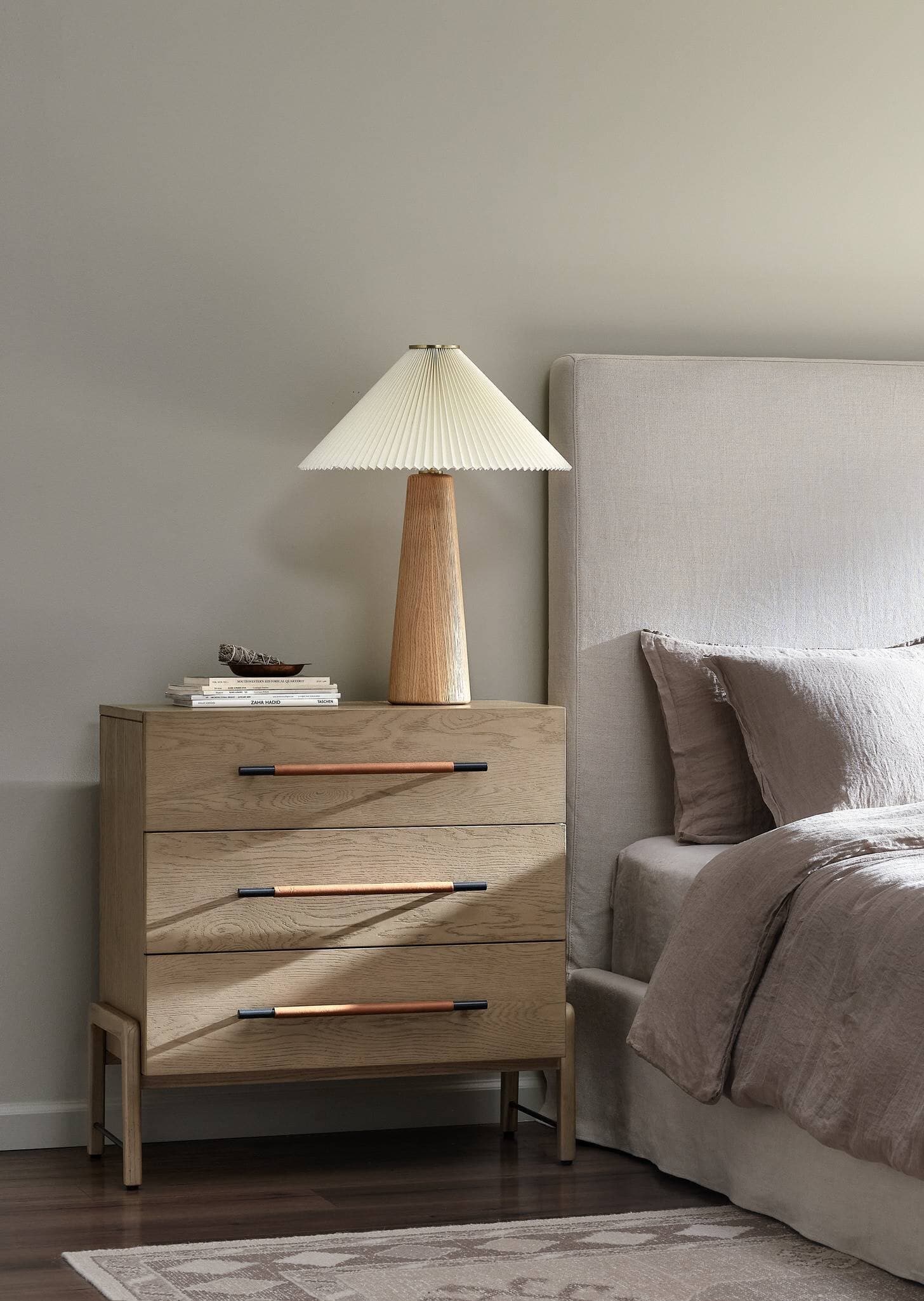 Nora Table Lamp - Light Oak