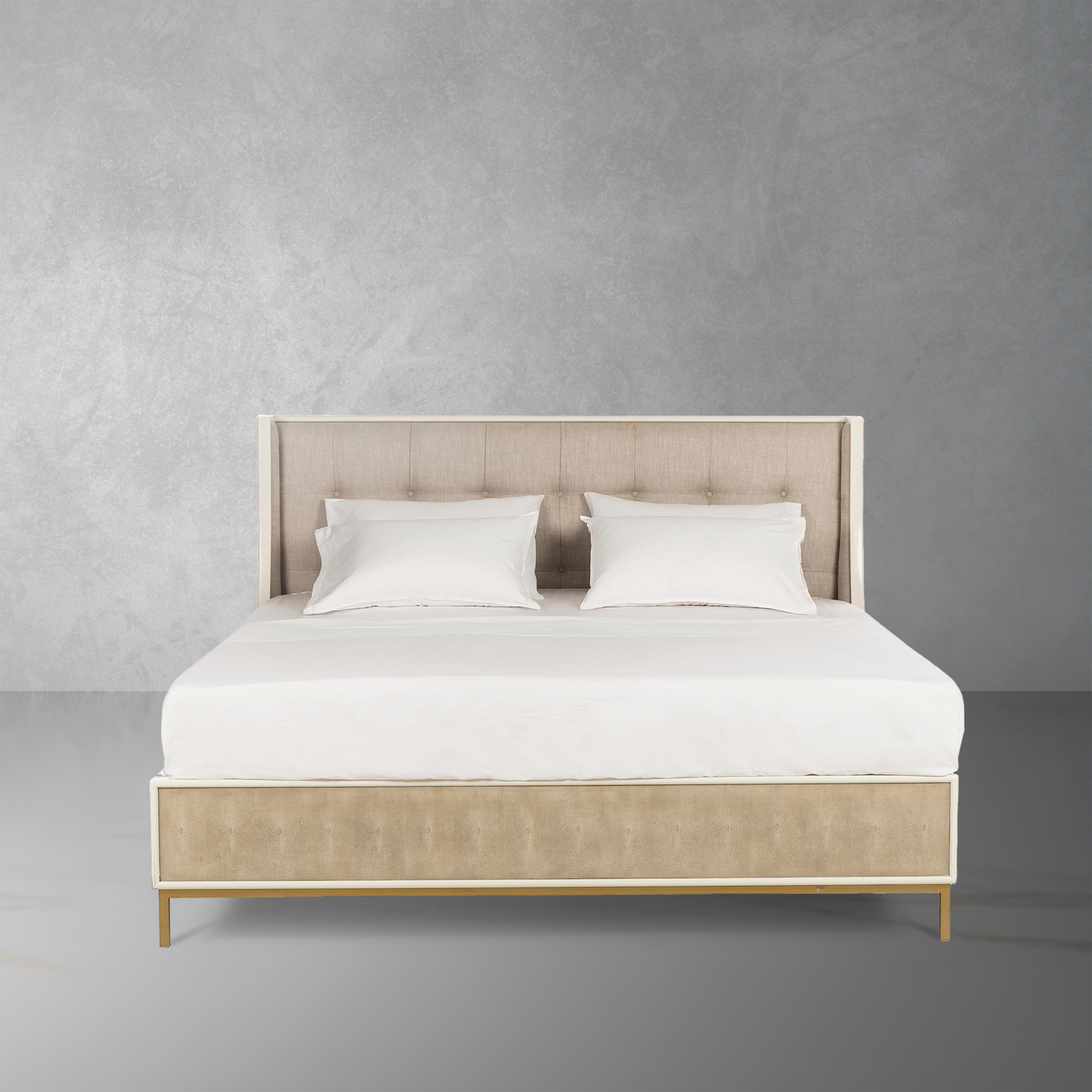 Amanda Shagreen Bed by Sonder-Sonder-FIB3036-BedsQueen-1-France and Son