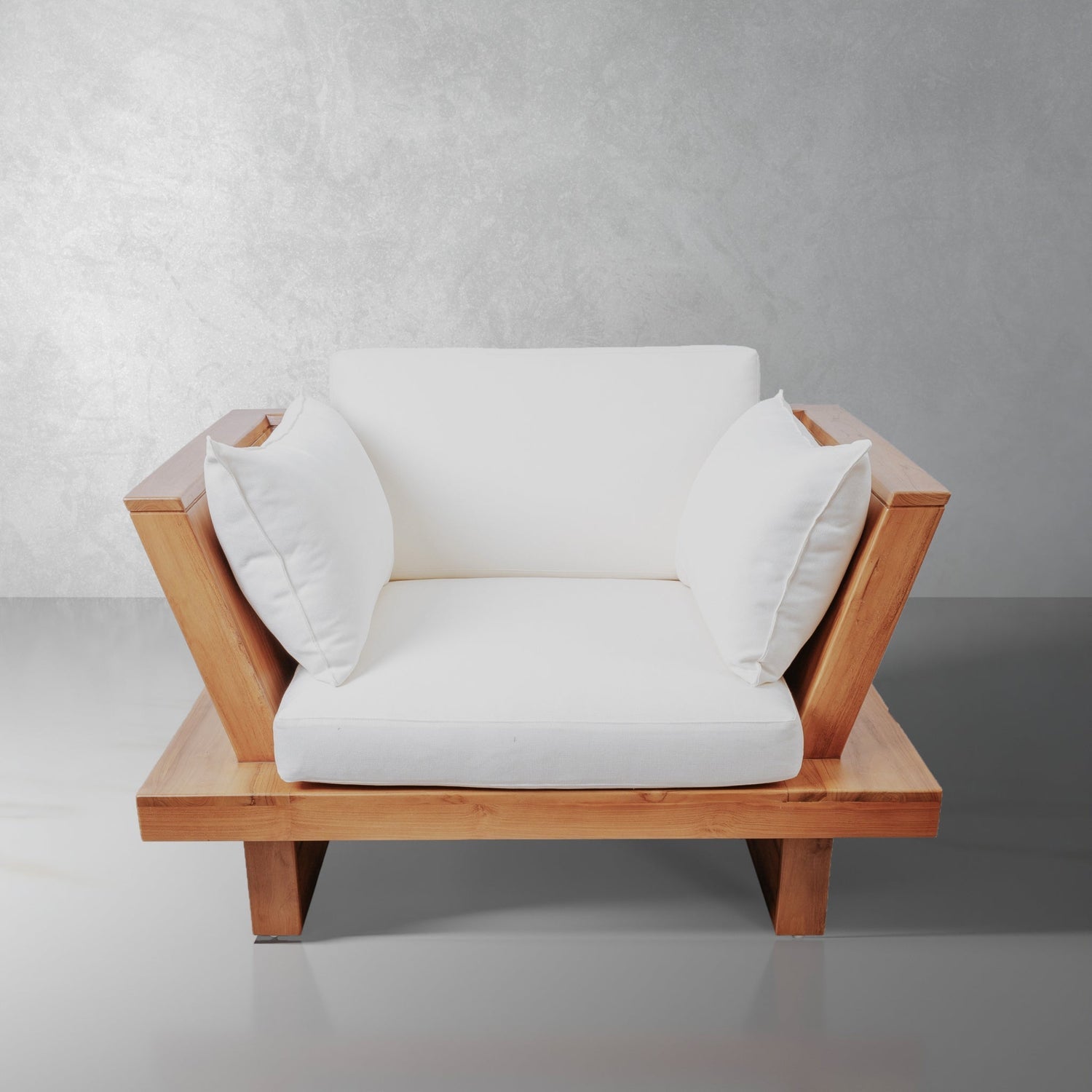 Zen Teak Platform Chair-France & Son-FL1007-Lounge Chairs-1-France and Son