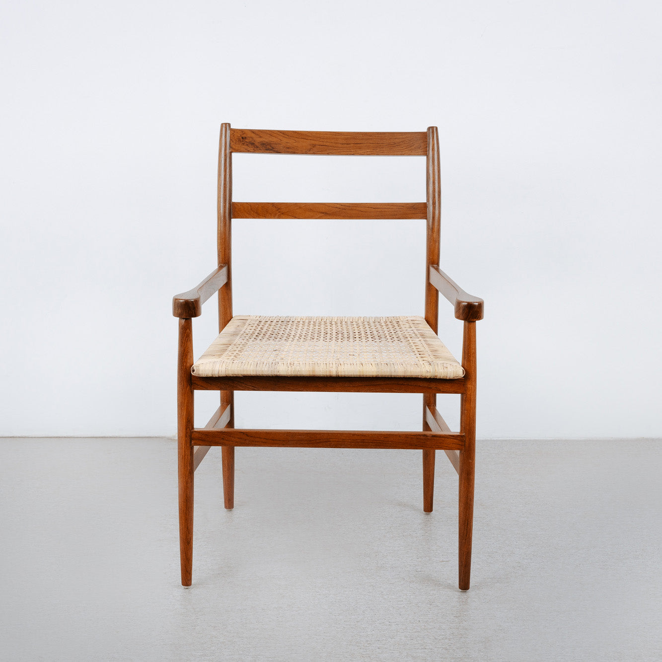 Derichs Dining Arm Chair with Cane Seat-France & Son-FL1035-Dining Chairs-2-France and Son