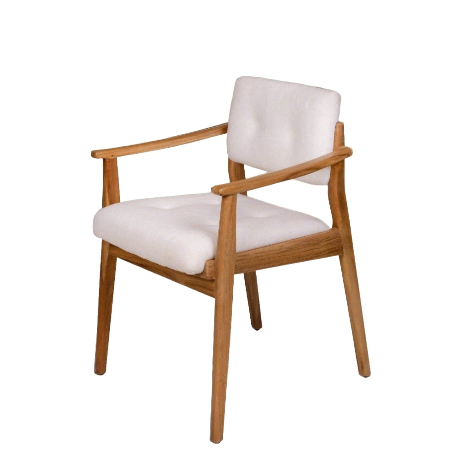 McMillian Dining Arm Chair-France & Son-FL1072OWHT-Dining Chairs-3-France and Son