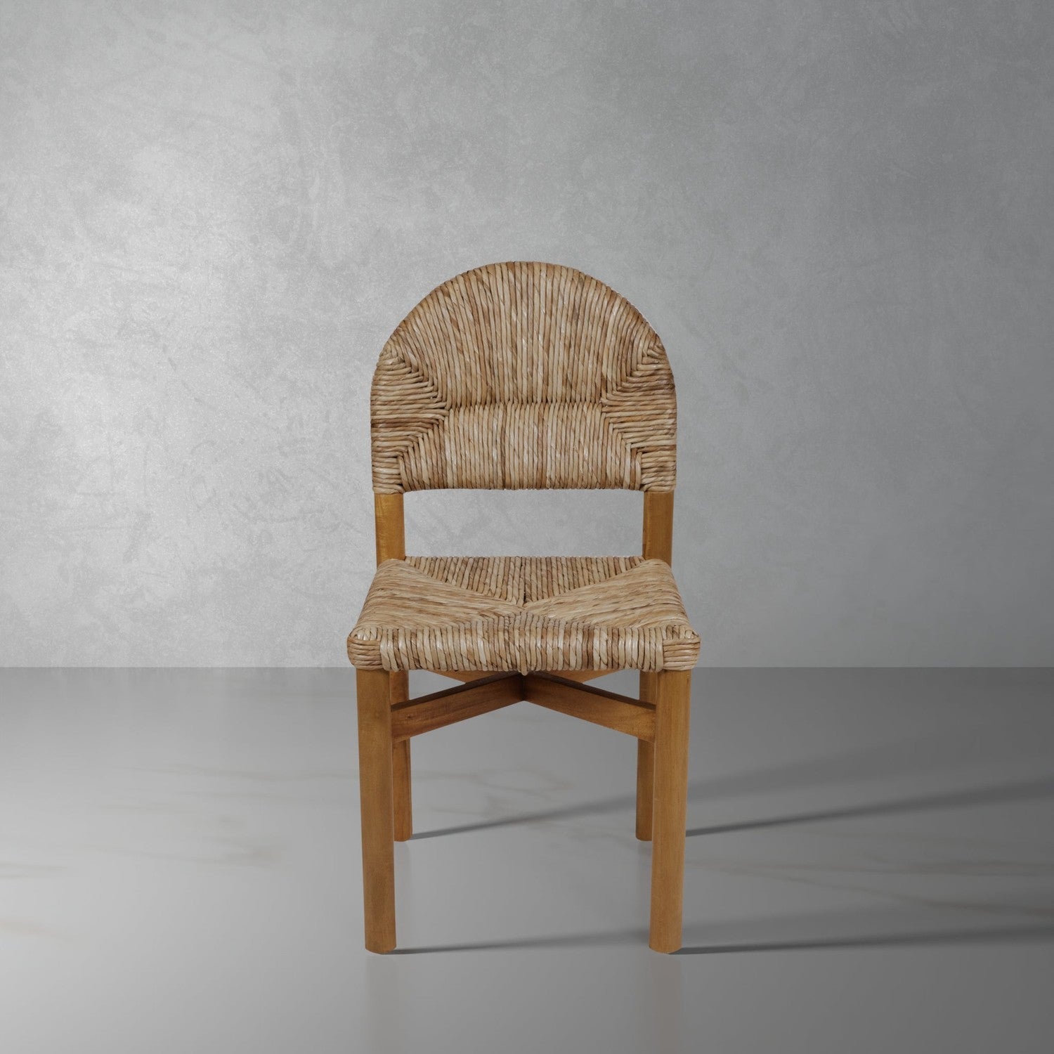 Perriand Rounded Side Chair-France & Son-FL1091NTRL-ACA-Dining Chairs-1-France and Son