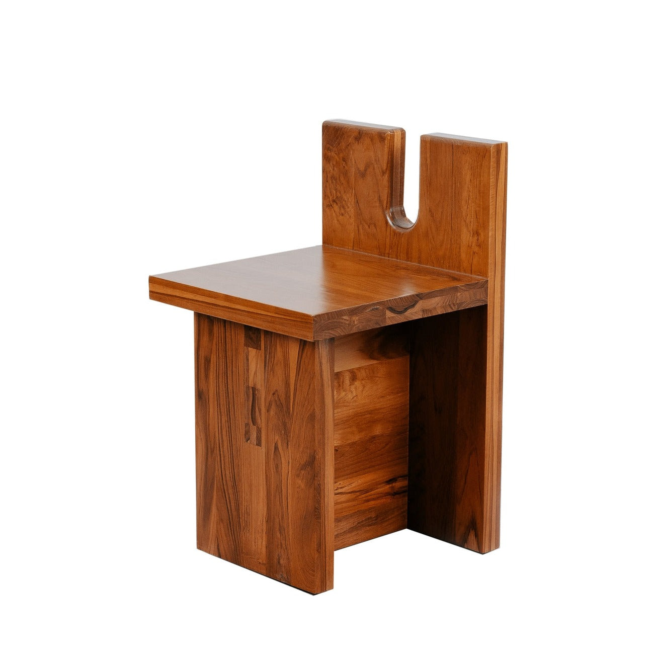 Teak Wood Cowan Dining Chair-France & Son-FL1121NTRL-Stools & OttomansNatural Teak-1-France and Son