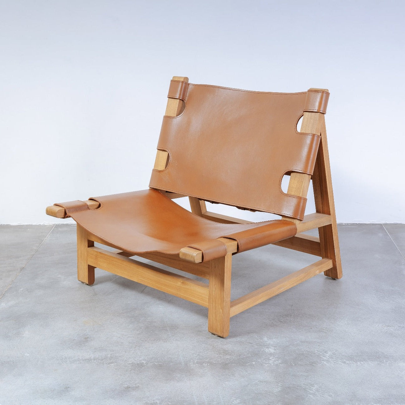 Mid Century Armless Spanish Chair-France & Son-FL1309TEAK-Lounge Chairs-1-France and Son