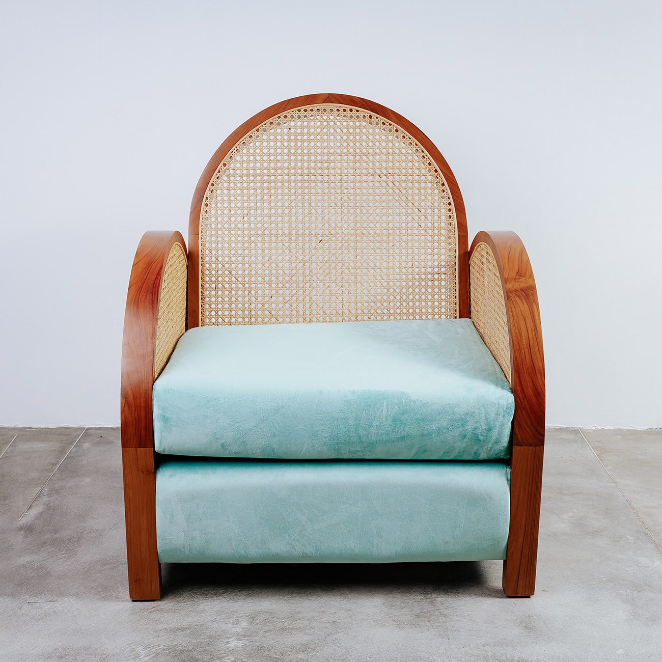 Arc Cane Lounge Chair-France & Son-FL1342-Lounge Chairs-4-France and Son