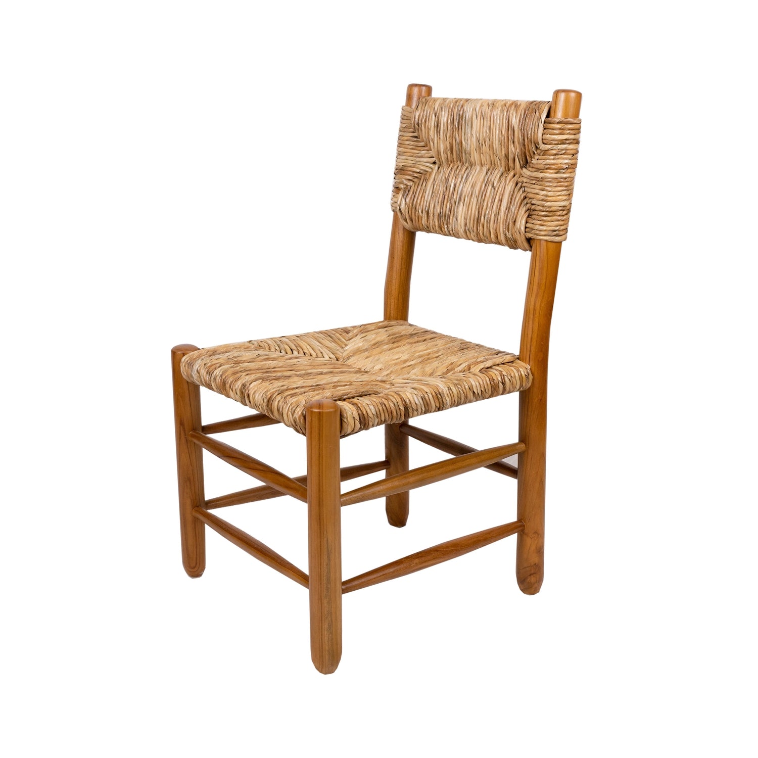 Perriand Dordogne Dining Chair-France & Son-FL1365BLK-Dining ChairsBlack and Natural-2-France and Son