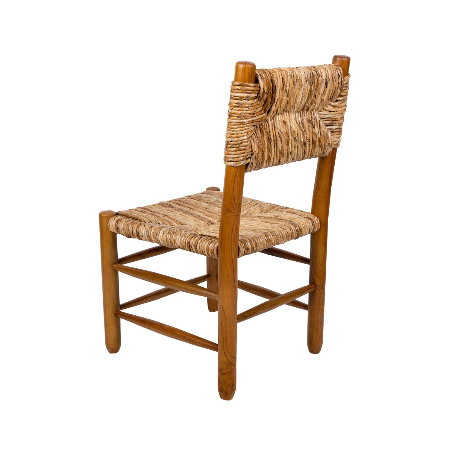 Perriand Dordogne Dining Chair-France & Son-FL1365BLK-Dining ChairsBlack and Natural-4-France and Son