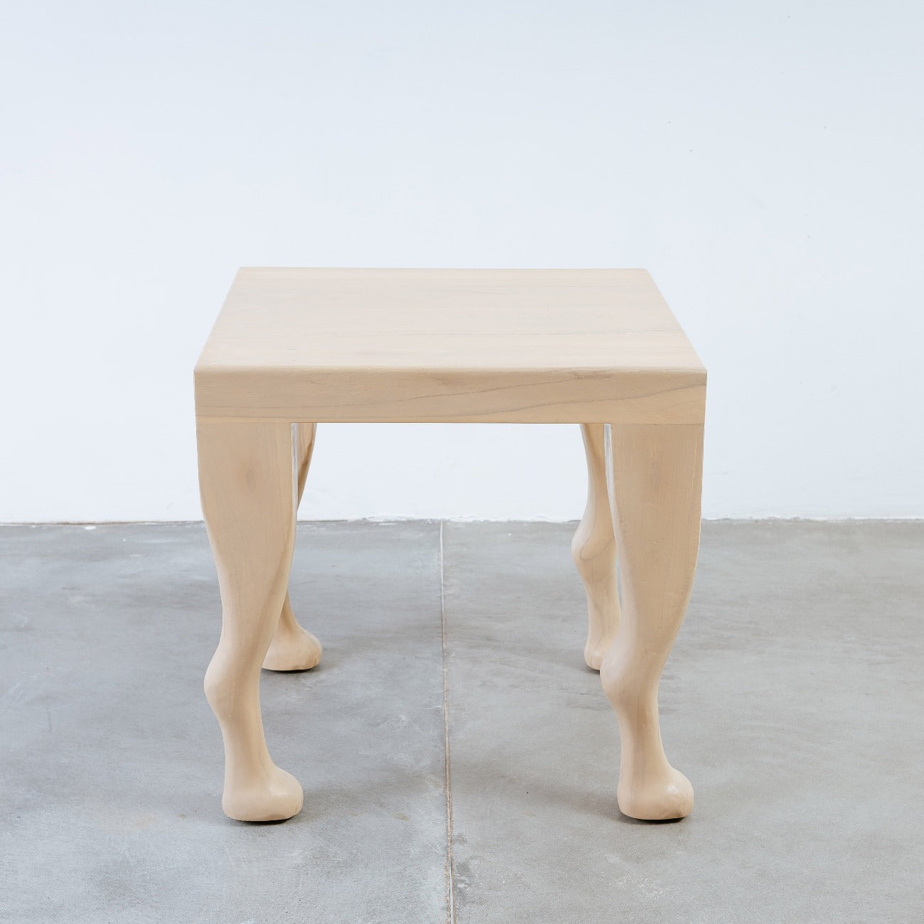 Paw Foot End Table-France & Son-FL1434IVORY-Side TablesSquare-2-France and Son