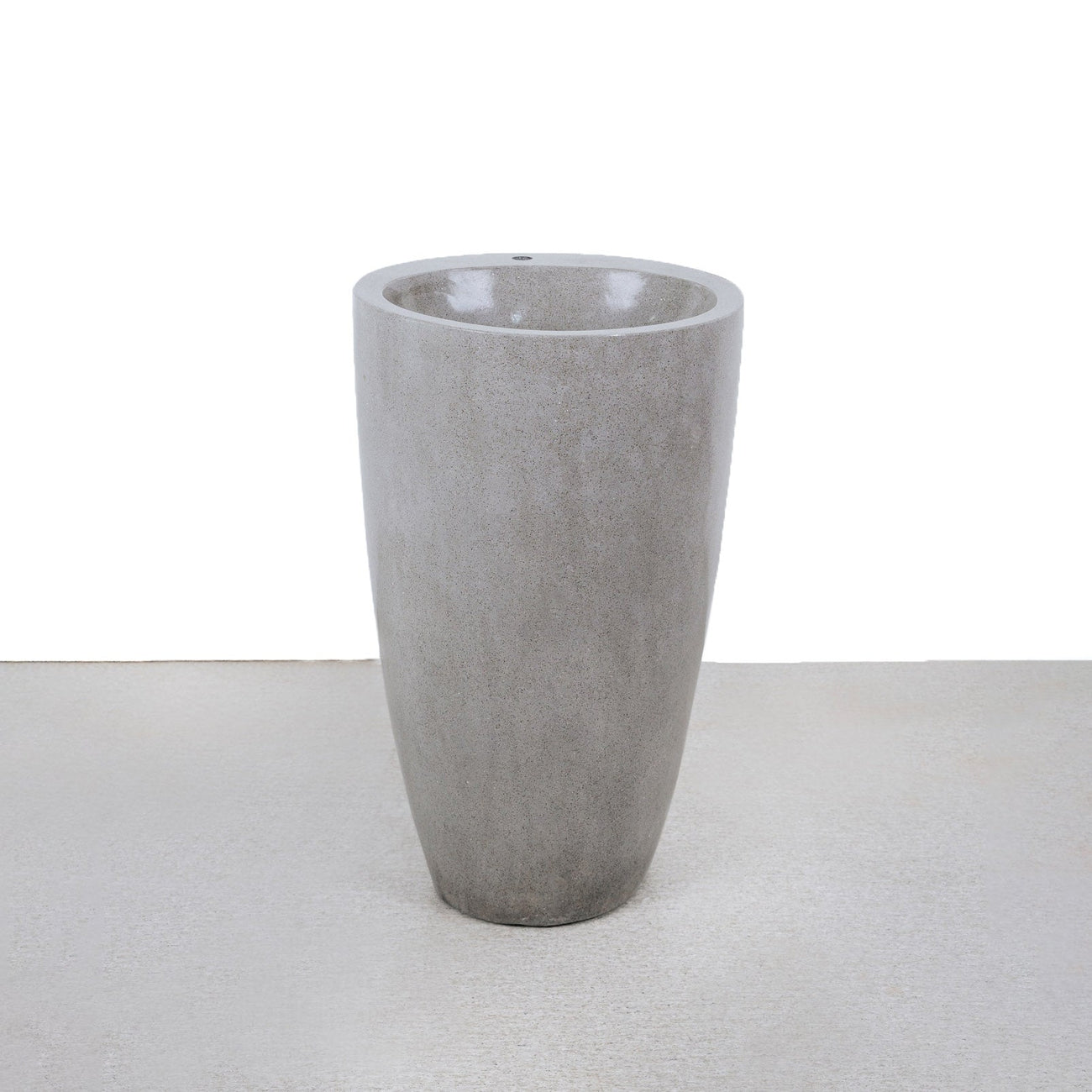 Alani Stone Pedestal Sink-France & Son-FL1605GREY-Bathroom Sinks-2-France and Son