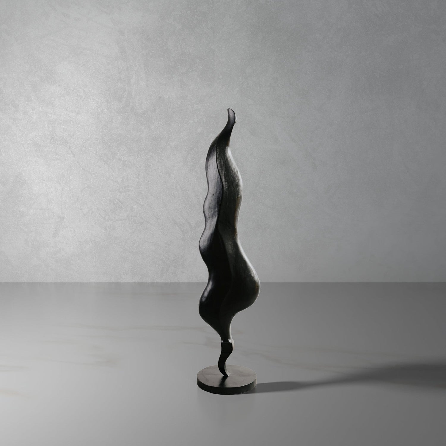 Eternal Flame Black Wood Floor Sculpture-France & Son-FL2003BLK-Decorative Objects-1-France and Son