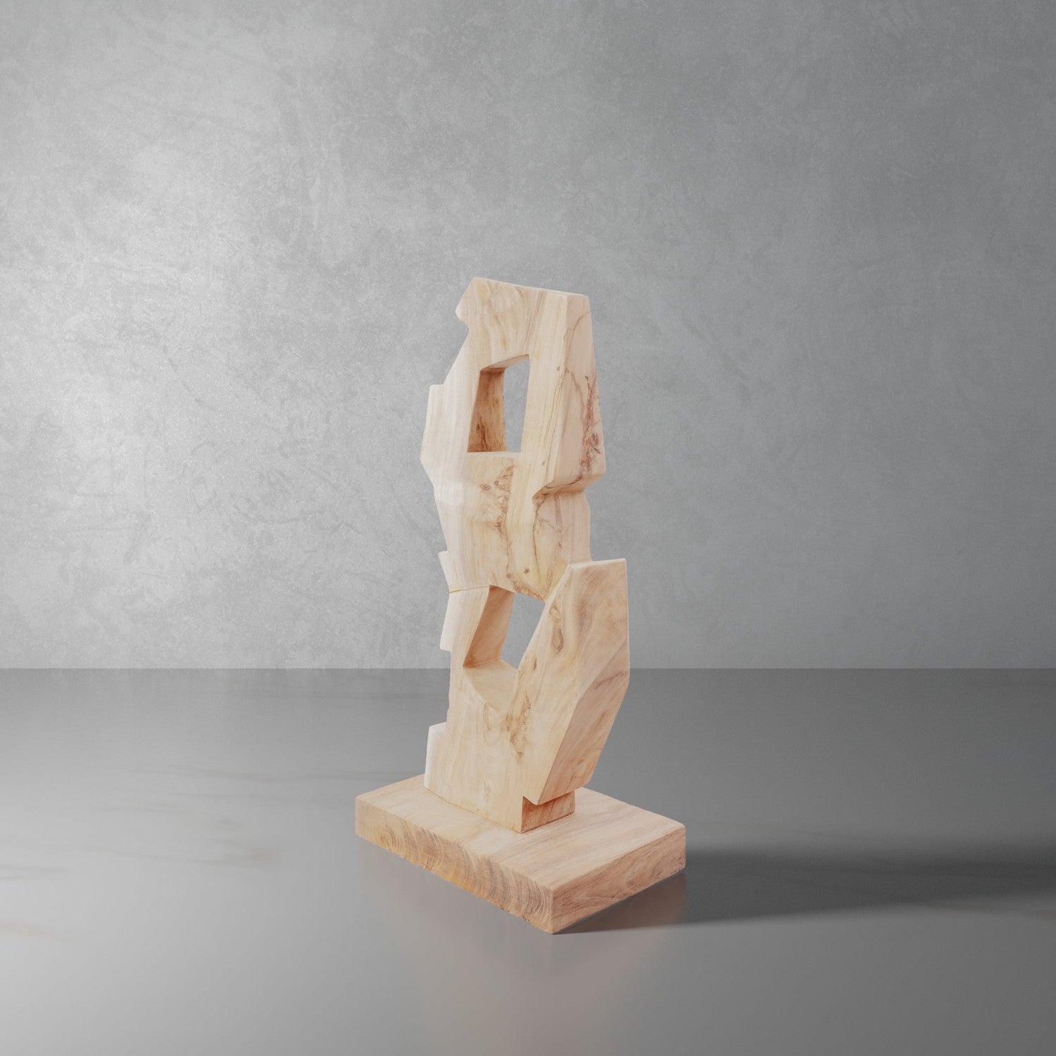Melite Wood Sculpture-France & Son-FL2013NTRL-Decorative ObjectsNatural-1-France and Son