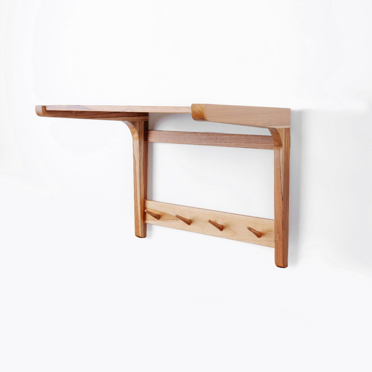 Jeanneret Teak Rack with Shelf-France & Son-FL9032-Wall Decor-1-France and Son