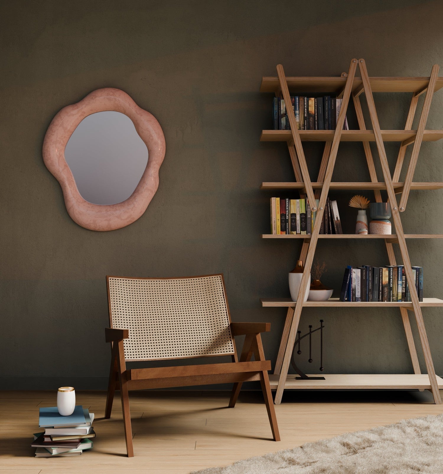 Joleen Wall Mirror-France & Son-FL9058PINK-MirrorsPink-15-France and Son
