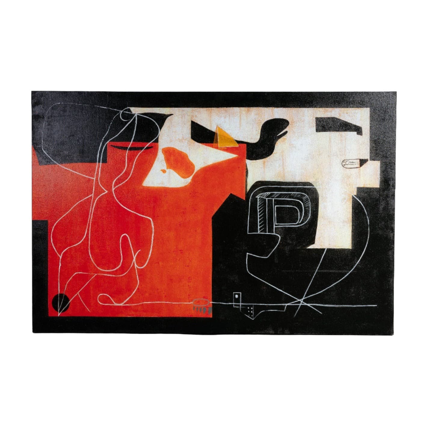Rumination of Muted Expression Oil on Canvas-France & Son-FL9071-Wall Art-1-France and Son