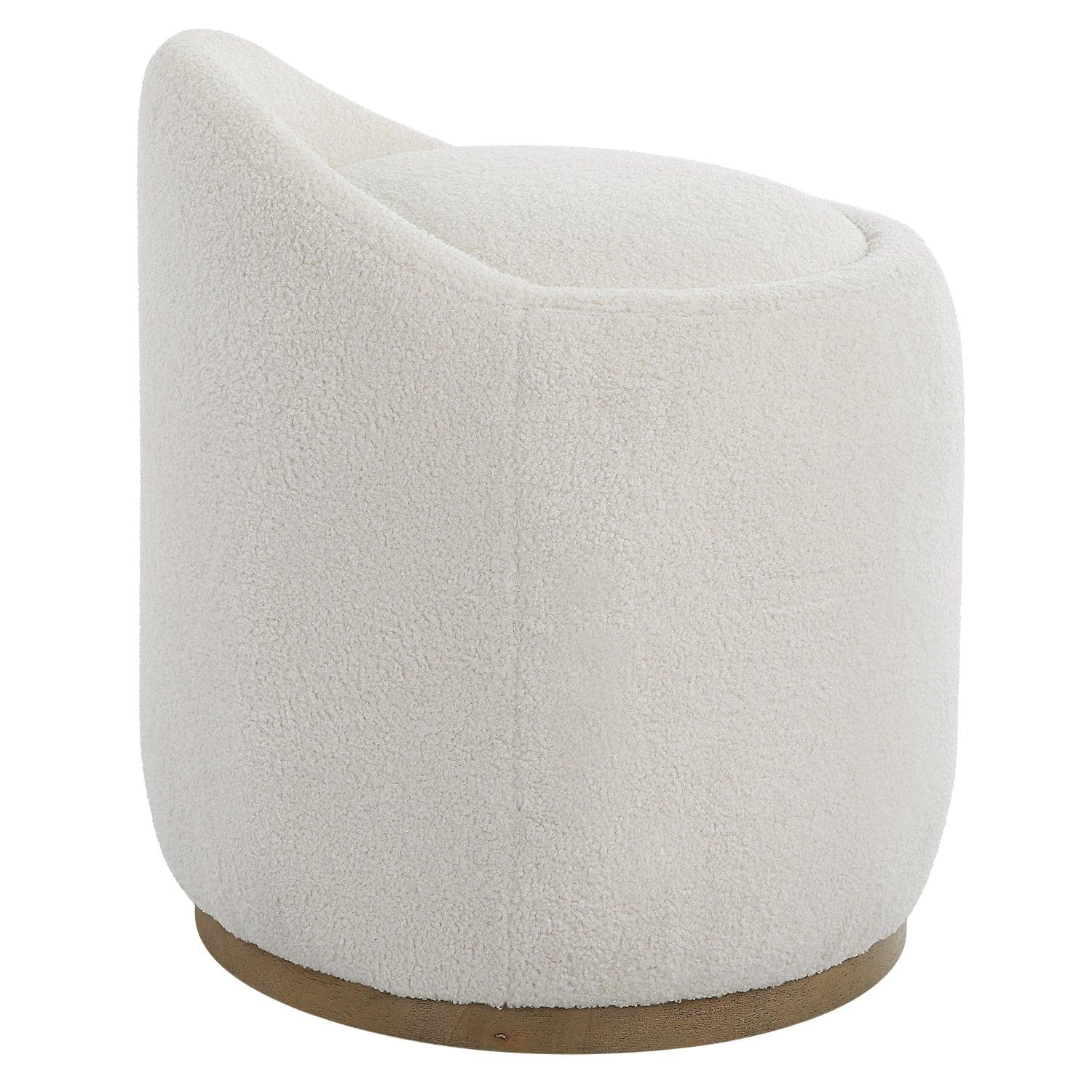 Swirl Swivel Sheepskin Ottoman-Uttermost-UTTM-23186-Stools & Ottomans-6-France and Son