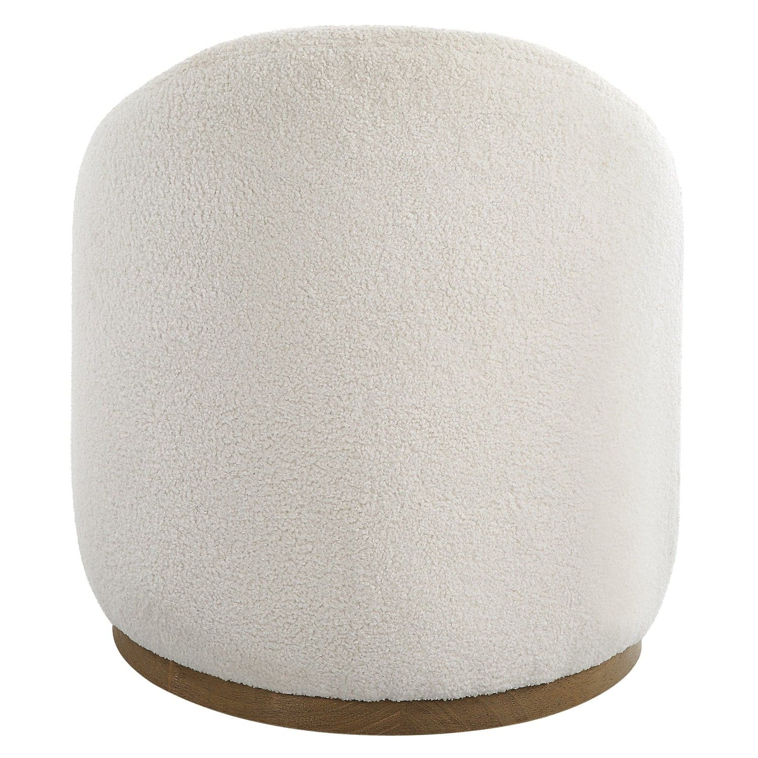 Swirl Swivel Sheepskin Ottoman-Uttermost-UTTM-23186-Stools & Ottomans-10-France and Son