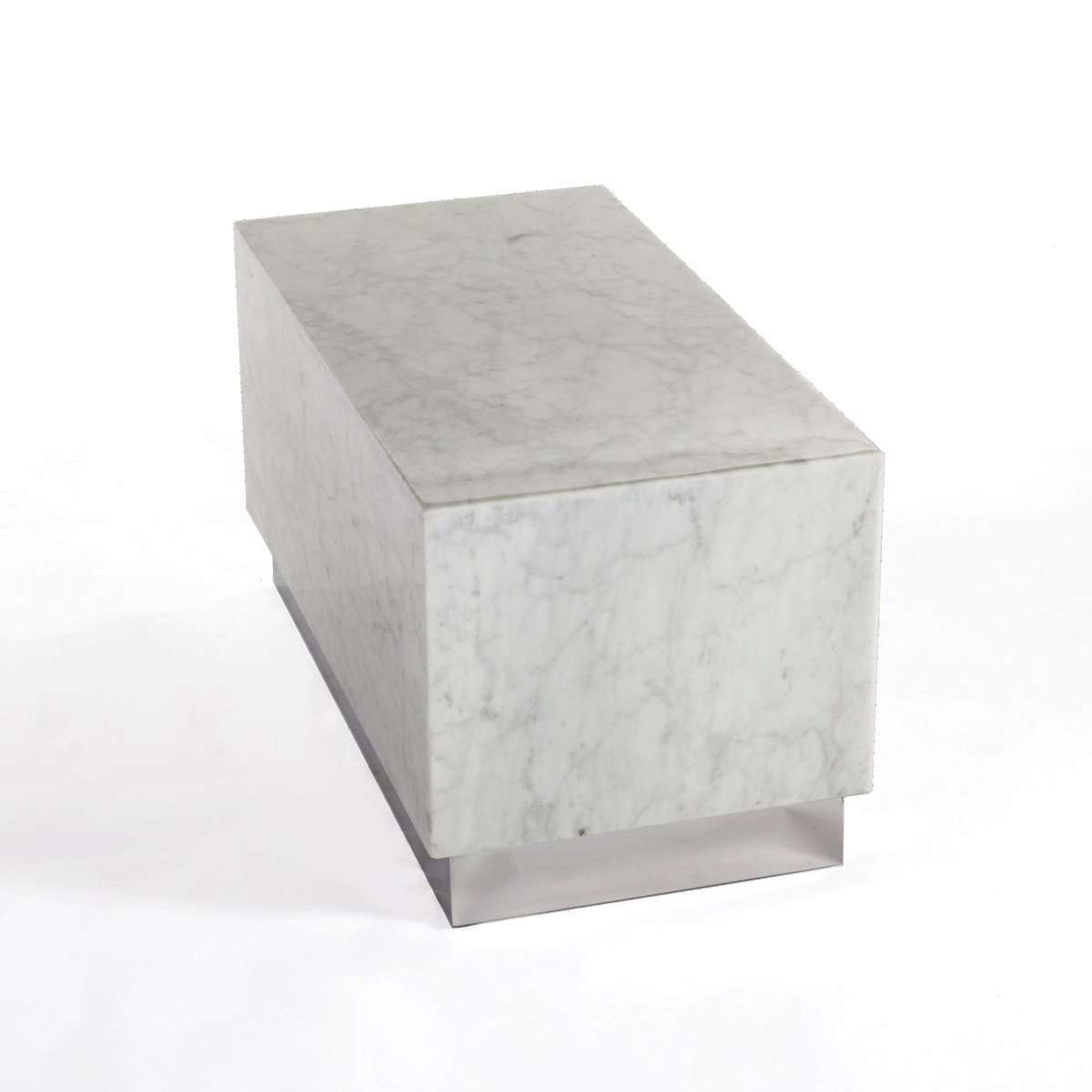 Carrera Marble Kubik Coffee Table-France & Son-FV130WHT-Coffee Tables-2-France and Son