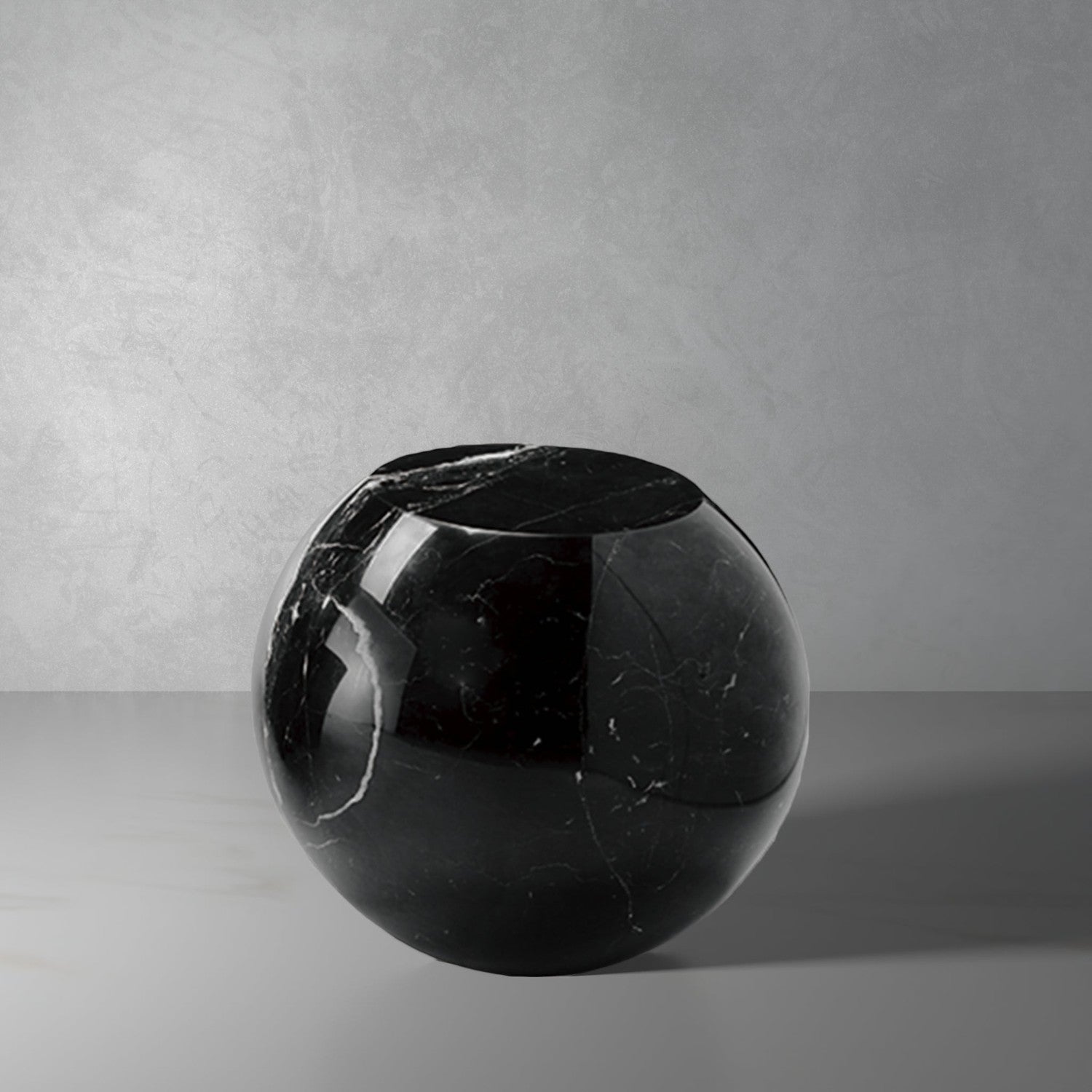 Colvin Solid Block Italian Nero Marquina Side Table-France & Son-FVT568BLK chelsea-Side Tables-1-France and Son