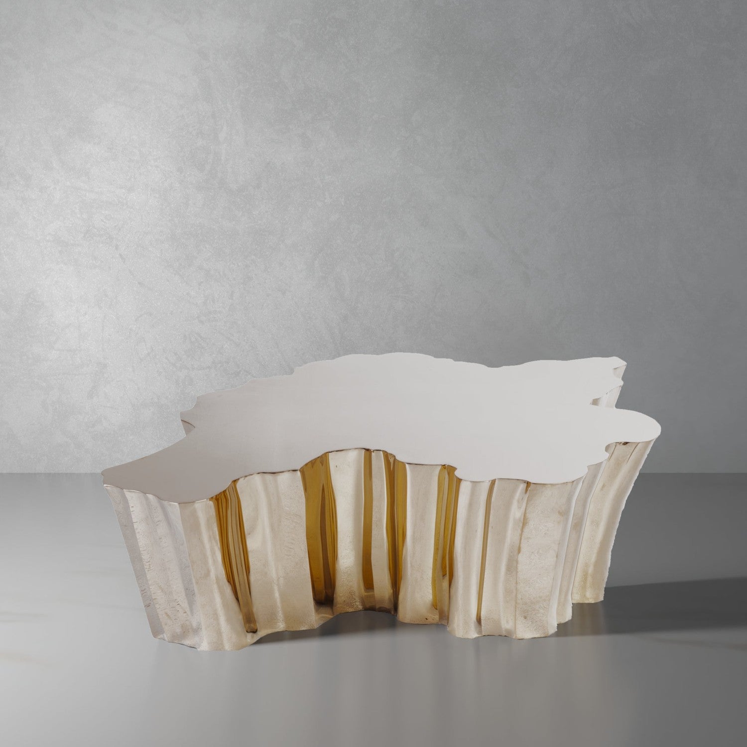 Fideer Freeform Coffee Table-France & Son-FVT606RGOLD-Coffee TablesRose Gold-1-France and Son