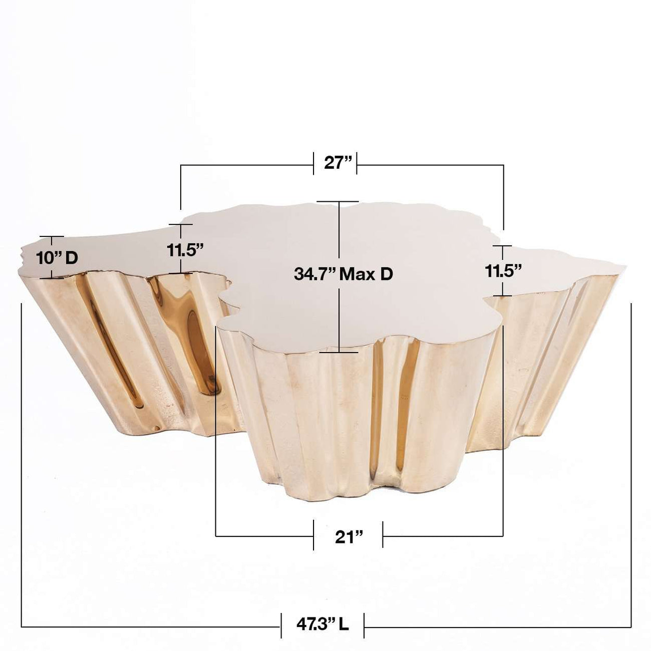 Modern Fideer Coffee Table-France & Son-FVT606RGOLD-Coffee TablesRose Gold-4-France and Son
