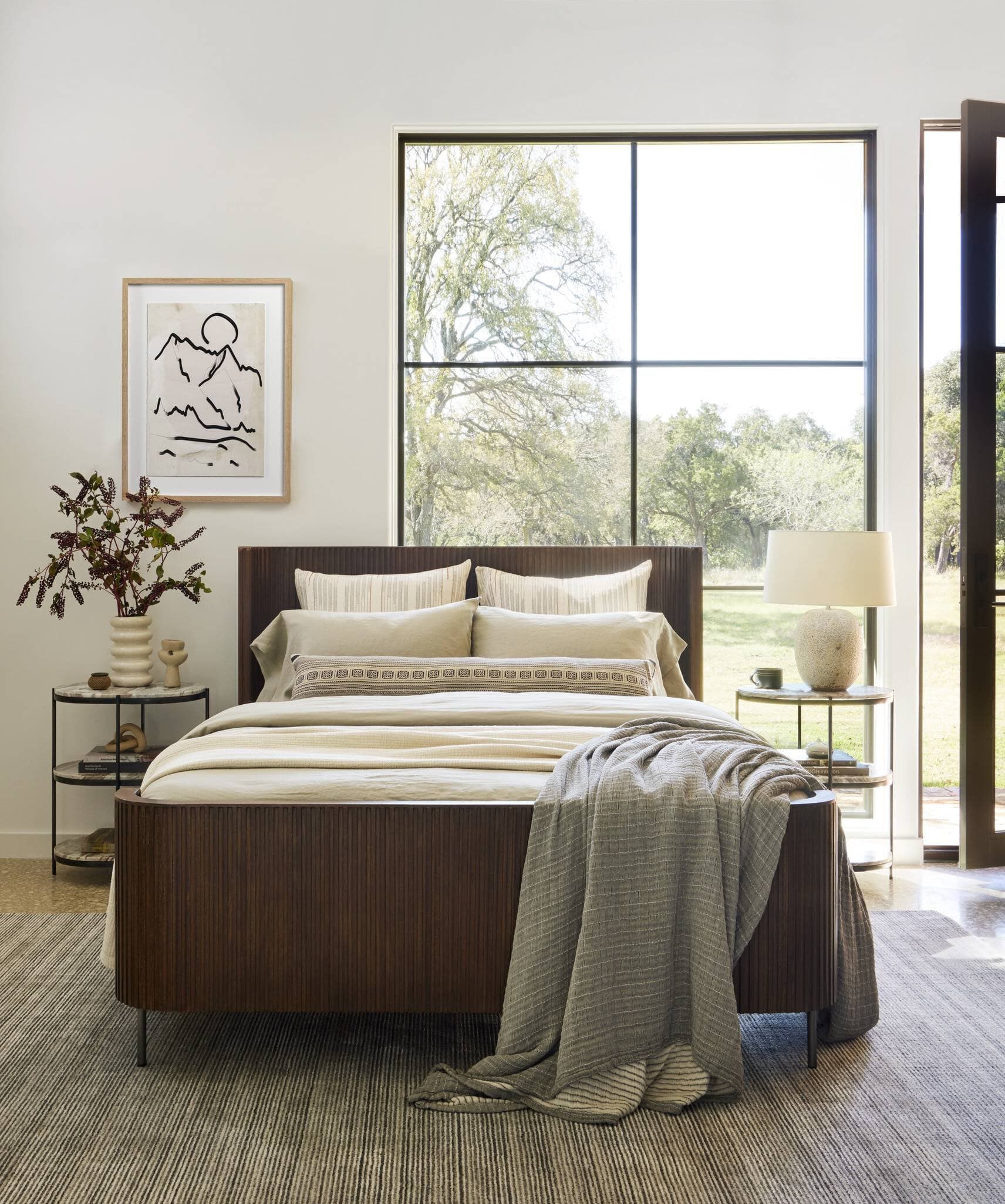 Fletcher Bed - Terra Brown Oak Veneer - Queen