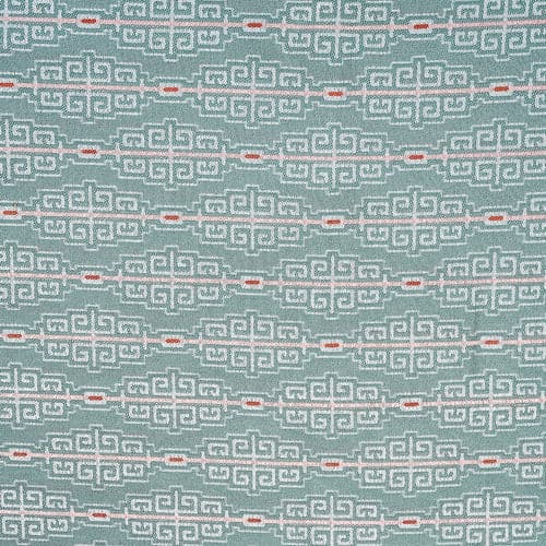 Fretwork Pillow w/ Trim-Ann Gish-ANNGISH-PWFW2424T-AQU-BeddingAcqua-2-France and Son