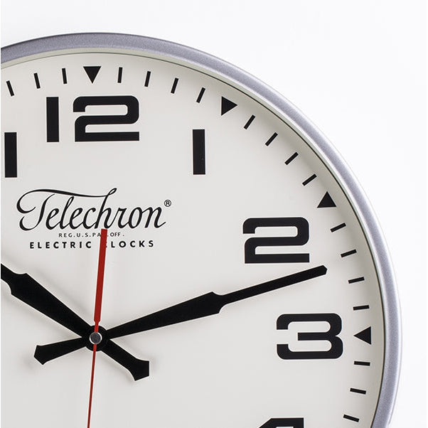 Mid Century Bedford Clock - Silver-France & Son-G131614SILVER-Clocks-4-France and Son